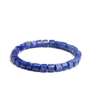 Natural Lapis Lazuli Freeform Bead Bracelet