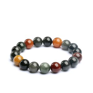 Natural Colorful Rabbit Hair Quartz Round Bead Bracelet