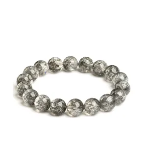 Natural White Crystal Silver Flash Super Seven Bracelet
